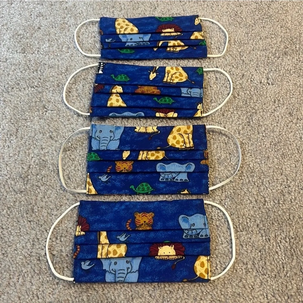 Toddler Size Animal Print Face Masks
